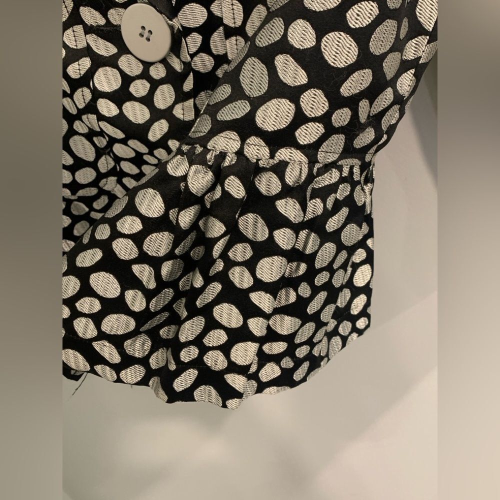 Chic Black Lined Beautiful Patterned Women's Blazer Classic Design - Picture 7 of 11